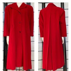 Vintage Red Swing Aline Petite Wool Coat - JH Collectibles